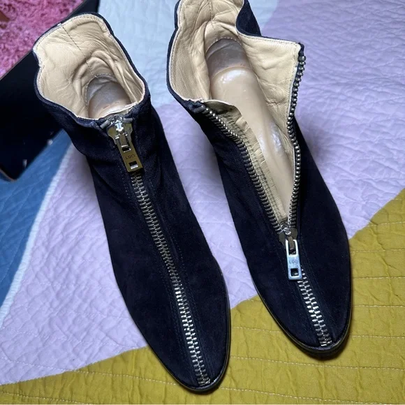 LOQ Andorra Lo Zipper Booties Black‎ Suede 37 - Picture 8 of 12
